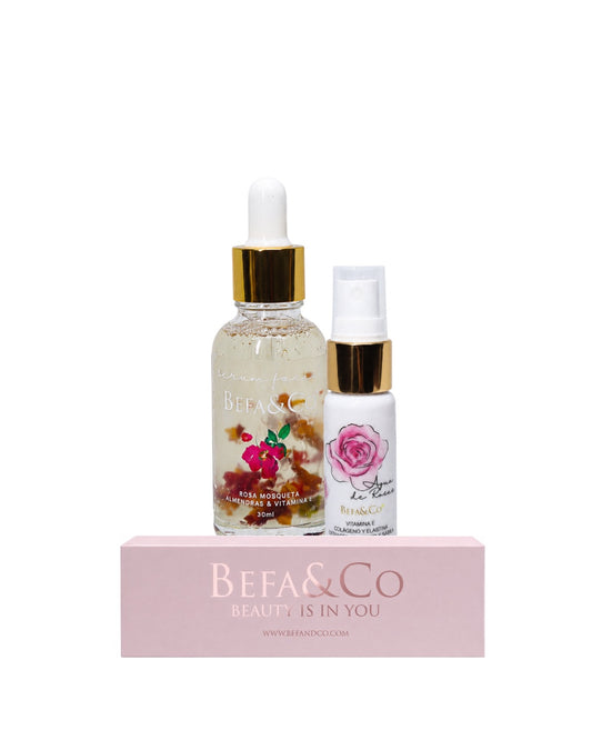 Serum facial + agua de rosas