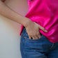 Blusa rose satinada